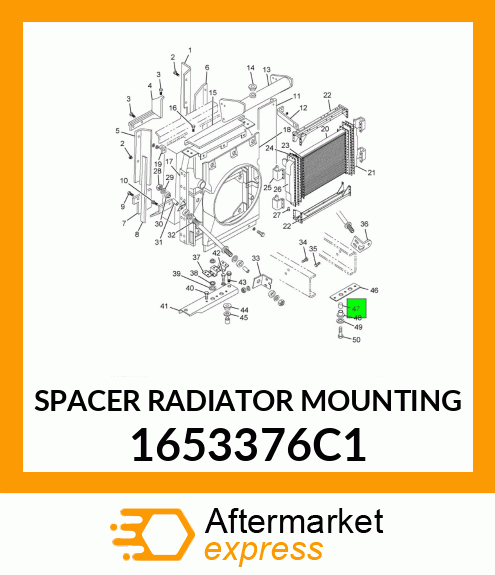 SPACER RADIATOR MOUNTING 1653376C1