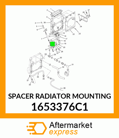 SPACER RADIATOR MOUNTING 1653376C1