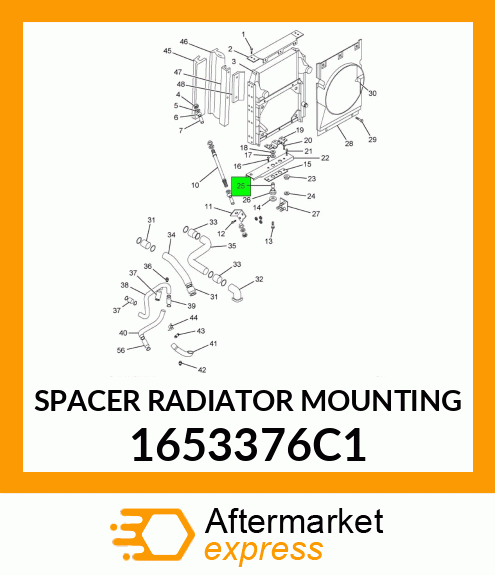 SPACER RADIATOR MOUNTING 1653376C1