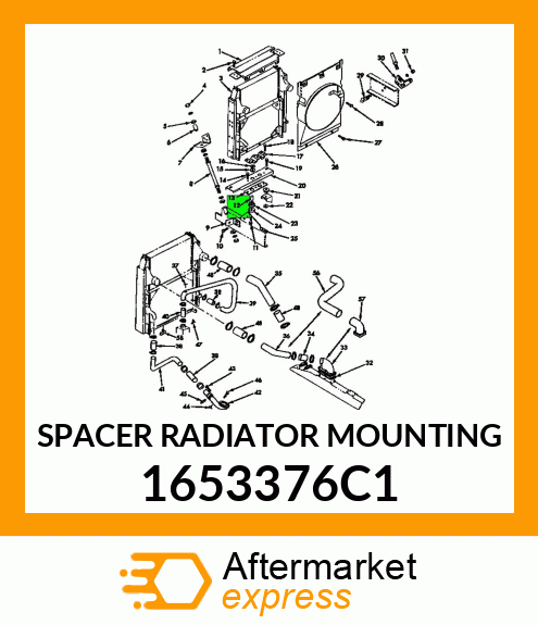 SPACER RADIATOR MOUNTING 1653376C1