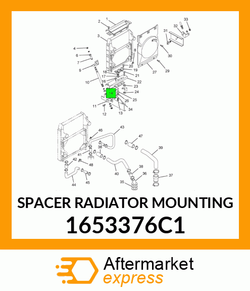 SPACER RADIATOR MOUNTING 1653376C1