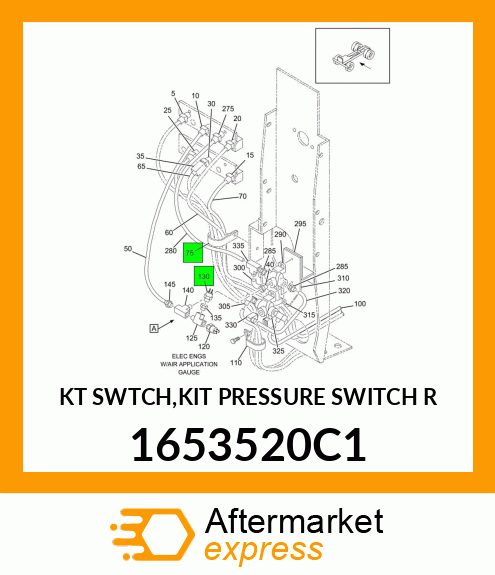 KT SWTCH,KIT PRESSURE SWITCH R 1653520C1