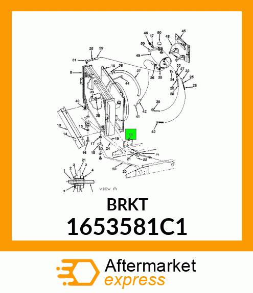 BRACKET RADIATOR STAY ROD 1653581C1