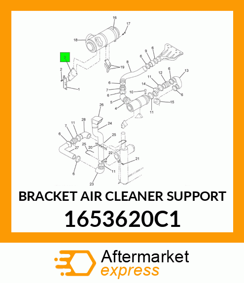 BRACKET AIR CLEANER SUPPORT 1653620C1