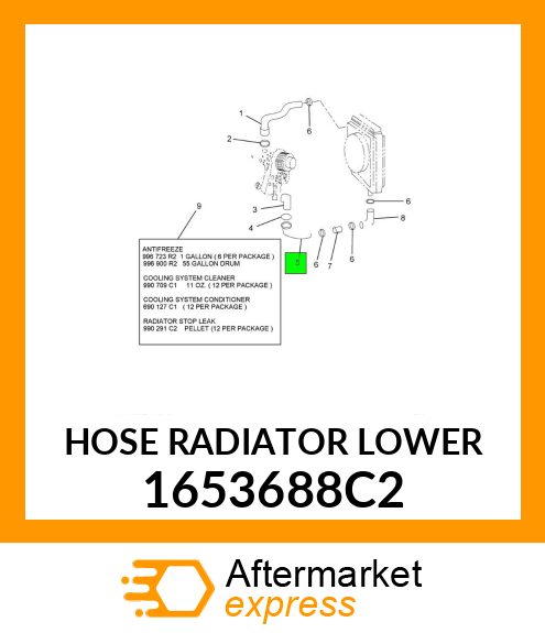 HOSE RADIATOR LOWER 1653688C2