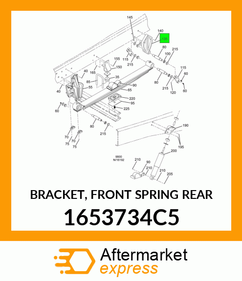 BRACKET, FRONT SPRING REAR 1653734C5