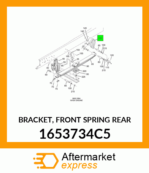 BRACKET, FRONT SPRING REAR 1653734C5