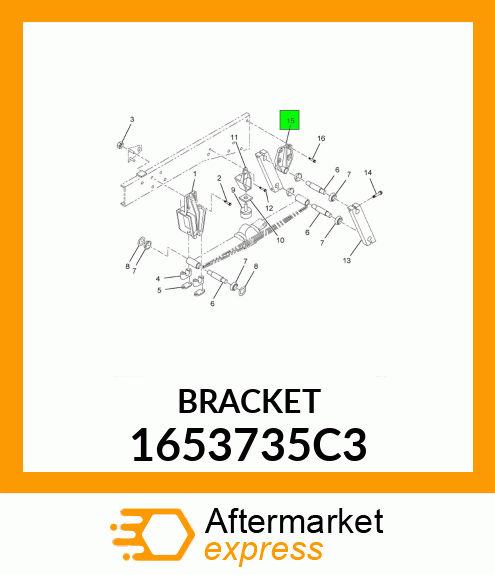 BRACKET, FRONT SPRING REAR W/DROP SIDE MEMBER 1653735C3