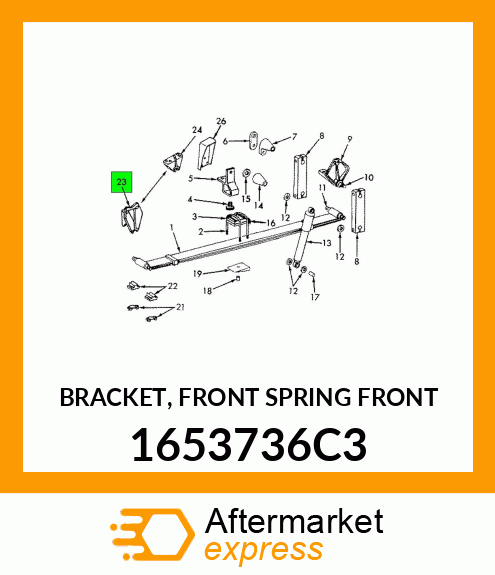 BRACKET, FRONT SPRING FRONT 1653736C3