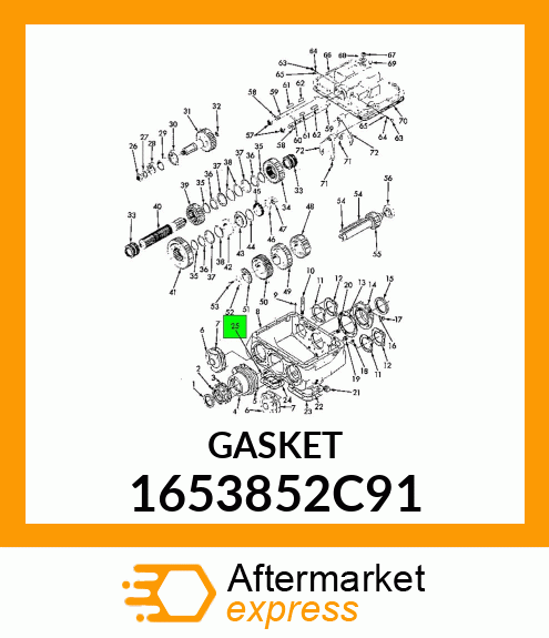 GASKET P.T.O. COVER 6-HOLE 1653852C91