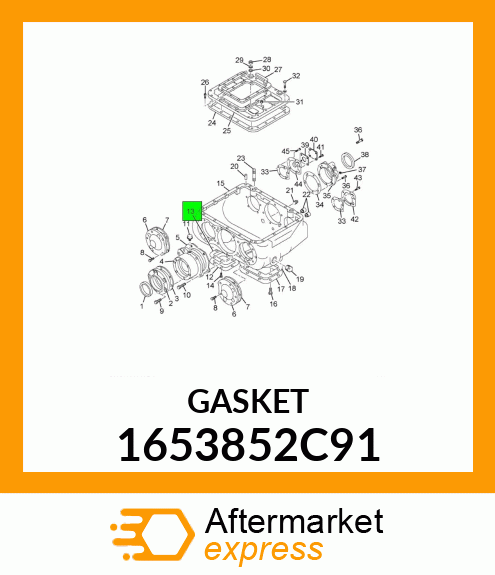 GASKET P.T.O. COVER 6-HOLE 1653852C91