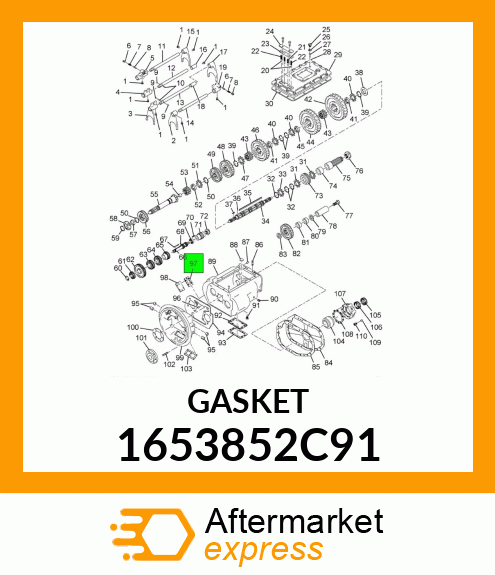 GASKET P.T.O. COVER 6-HOLE 1653852C91