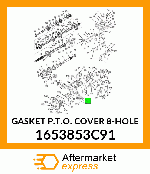 GASKET P.T.O. COVER 8-HOLE 1653853C91