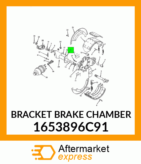 BRACKET BRAKE CHAMBER 1653896C91