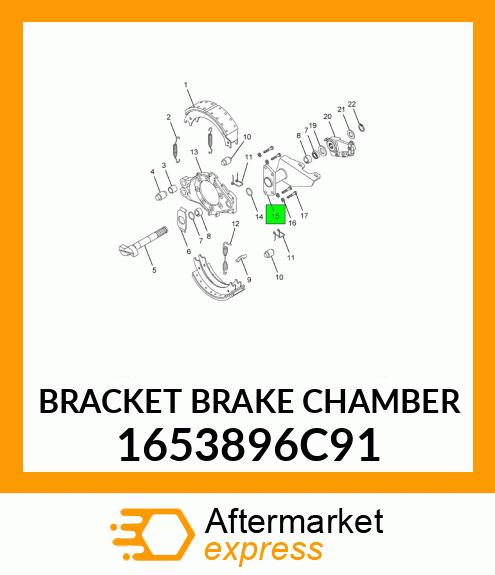 BRACKET BRAKE CHAMBER 1653896C91