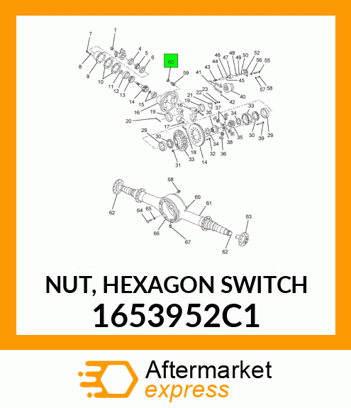 NUT, HEXAGON SWITCH 1653952C1