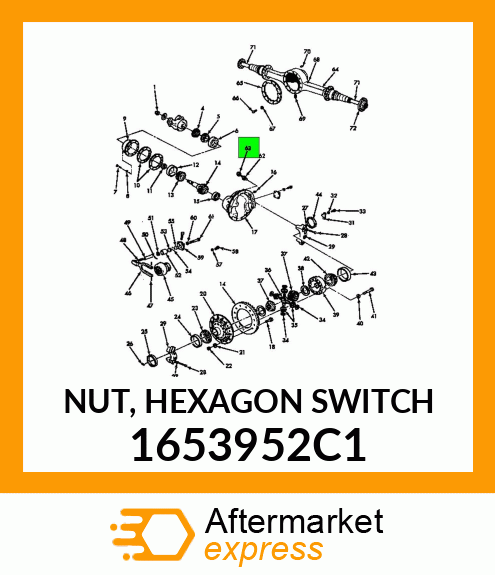 NUT, HEXAGON SWITCH 1653952C1