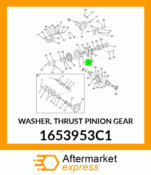 WASHER, THRUST PINION GEAR 1653953C1