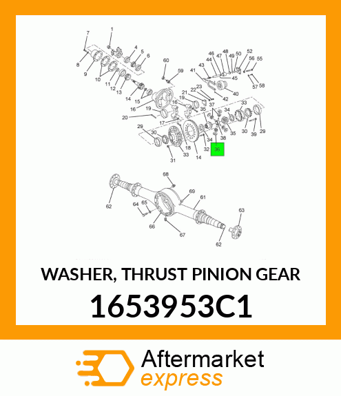 WASHER, THRUST PINION GEAR 1653953C1