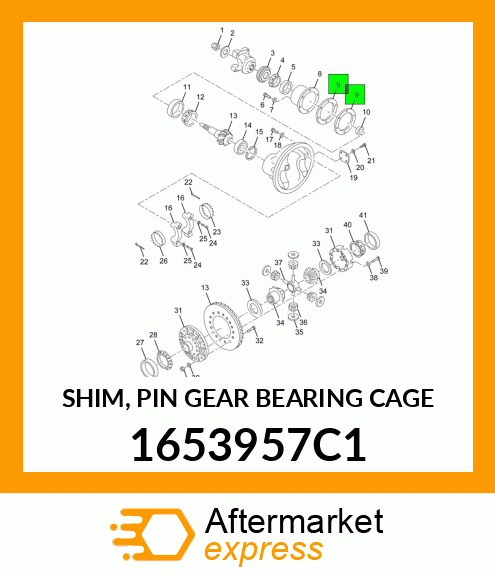 SHIM, PIN GEAR BEARING CAGE 1653957C1