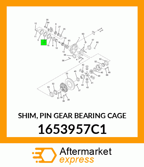 SHIM, PIN GEAR BEARING CAGE 1653957C1