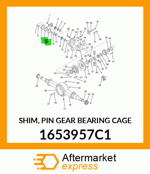 SHIM, PIN GEAR BEARING CAGE 1653957C1