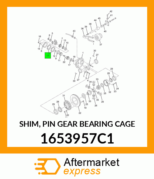 SHIM, PIN GEAR BEARING CAGE 1653957C1