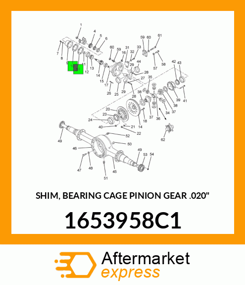 SHIM, BEARING CAGE PINION GEAR .020" 1653958C1