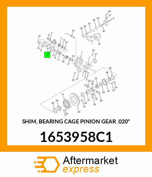 SHIM, BEARING CAGE PINION GEAR .020" 1653958C1