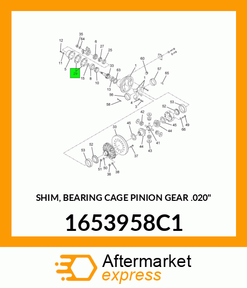 SHIM, BEARING CAGE PINION GEAR .020" 1653958C1