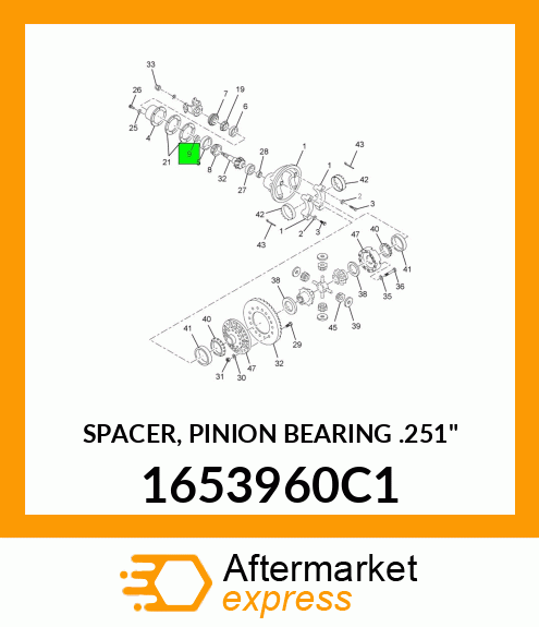 SPACER, PINION BEARING .251" 1653960C1