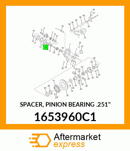 SPACER, PINION BEARING .251" 1653960C1