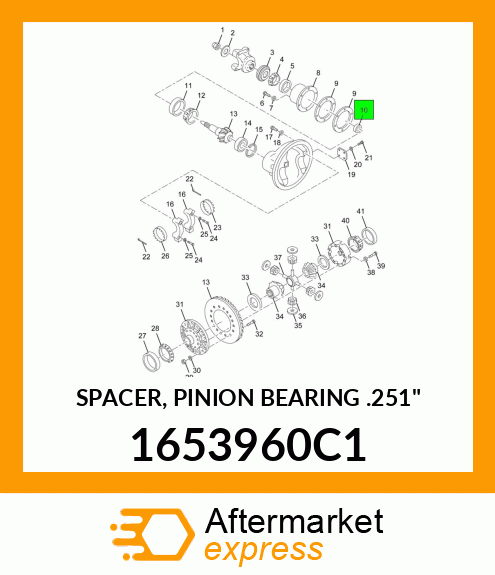 SPACER, PINION BEARING .251" 1653960C1