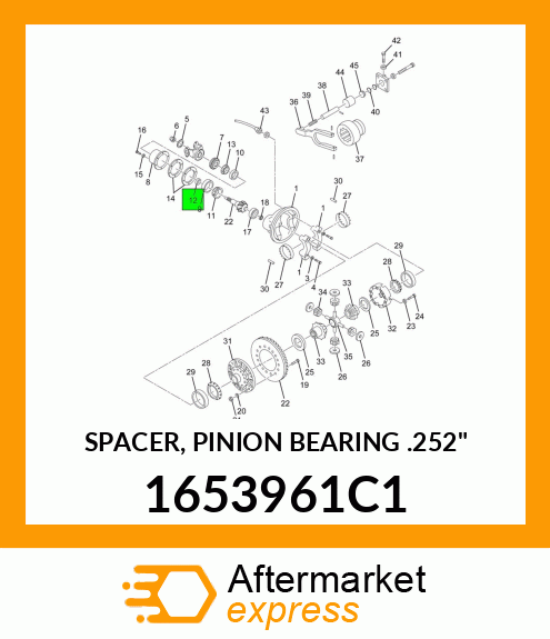 SPACER, PINION BEARING .252" 1653961C1