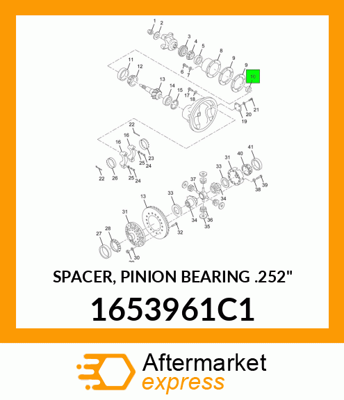 SPACER, PINION BEARING .252" 1653961C1