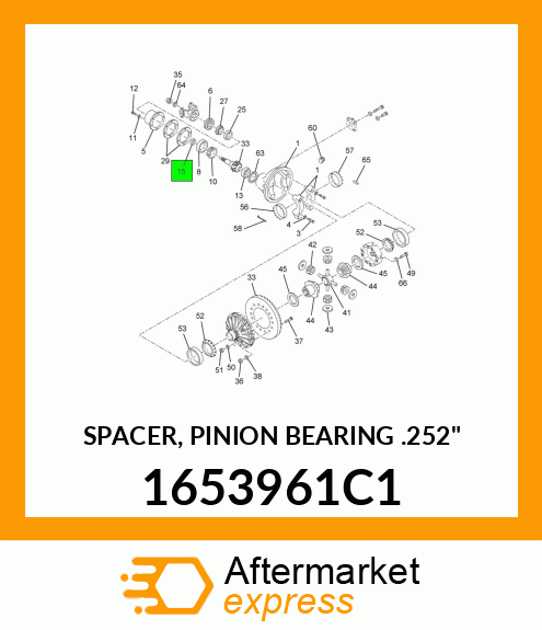 SPACER, PINION BEARING .252" 1653961C1