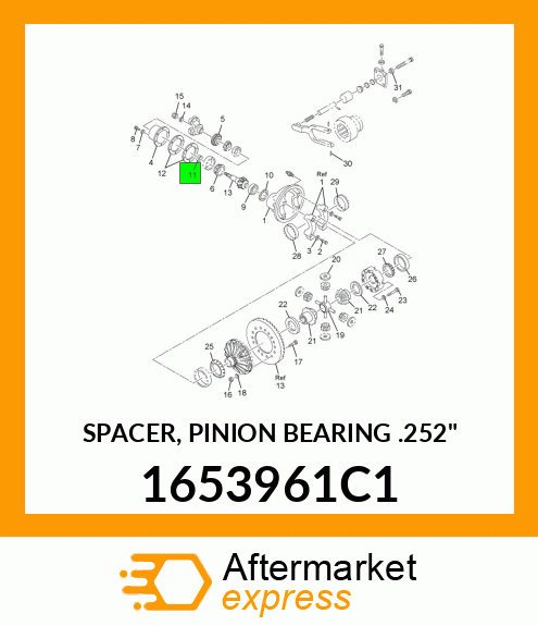 SPACER, PINION BEARING .252" 1653961C1