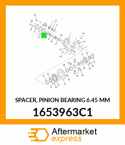 SPACER, PINION BEARING 6.45 MM 1653963C1