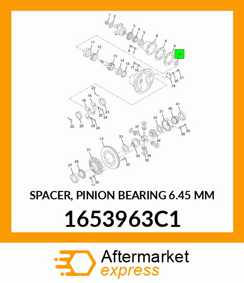 SPACER, PINION BEARING 6.45 MM 1653963C1