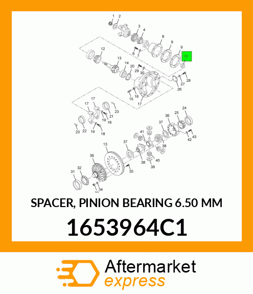 SPACER, PINION BEARING 6.50 MM 1653964C1