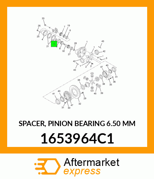 SPACER, PINION BEARING 6.50 MM 1653964C1