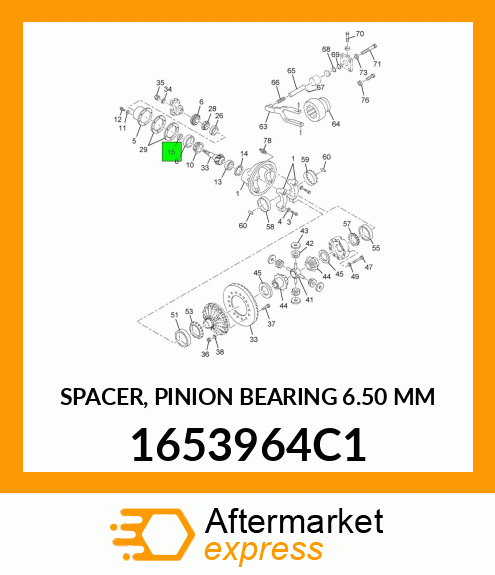 SPACER, PINION BEARING 6.50 MM 1653964C1