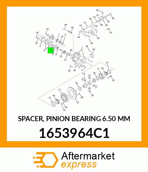 SPACER, PINION BEARING 6.50 MM 1653964C1