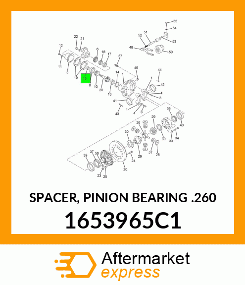 SPACER, PINION BEARING .260" 1653965C1