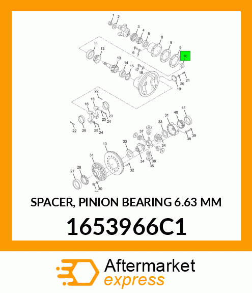 SPACER, PINION BEARING 6.63 MM 1653966C1