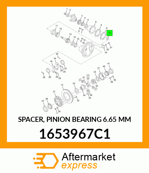 SPACER, PINION BEARING 6.65 MM 1653967C1
