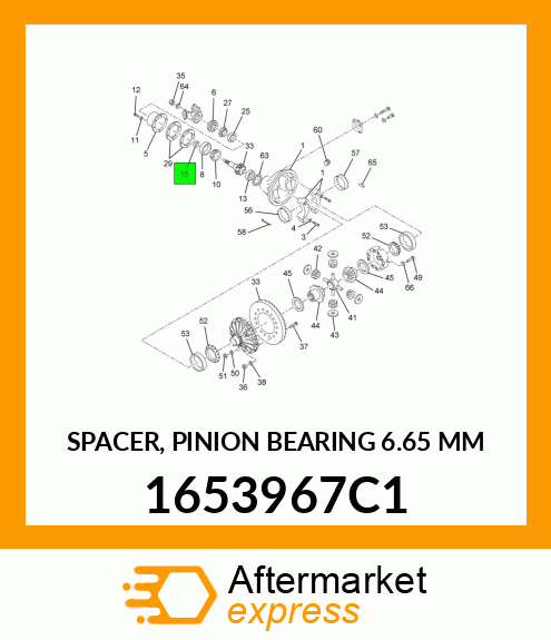 SPACER, PINION BEARING 6.65 MM 1653967C1