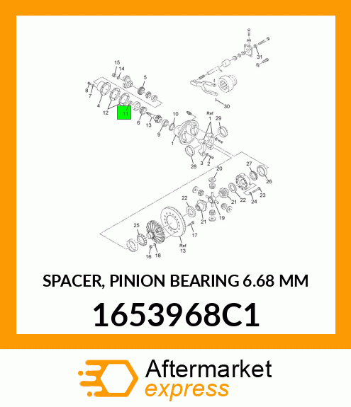 SPACER, PINION BEARING 6.68 MM 1653968C1