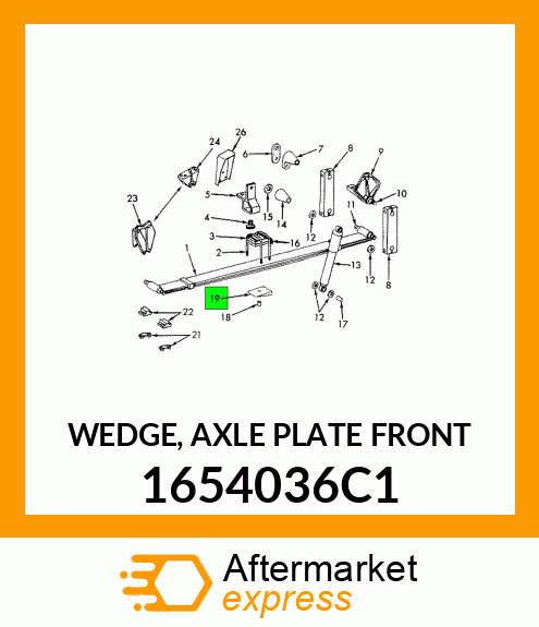 WEDGE, AXLE PLATE FRONT 1654036C1