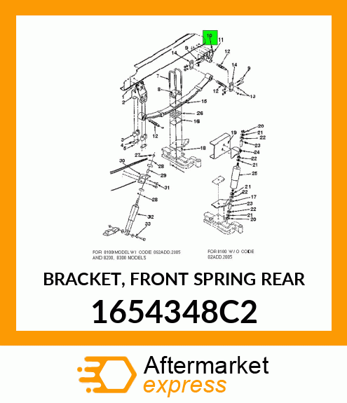 BRACKET, FRONT SPRING REAR 1654348C2